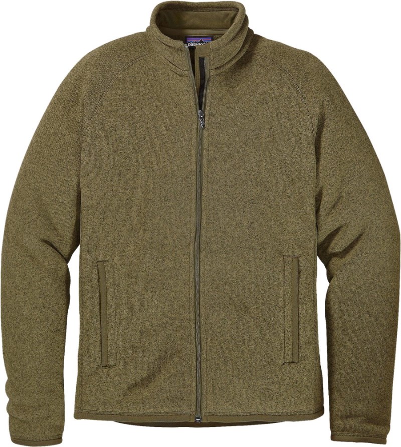 A green fleece from Patagonia